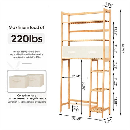 Over the Toilet Storage Cabinet - 11.81D x 32.68W x 67.72H