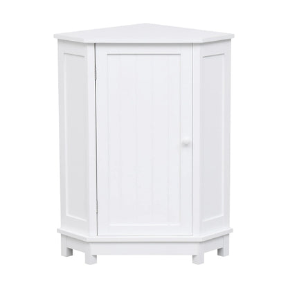Bathroom MDF Cabinet Triangle Corner Storage Cabinet with Adjustable Shelf