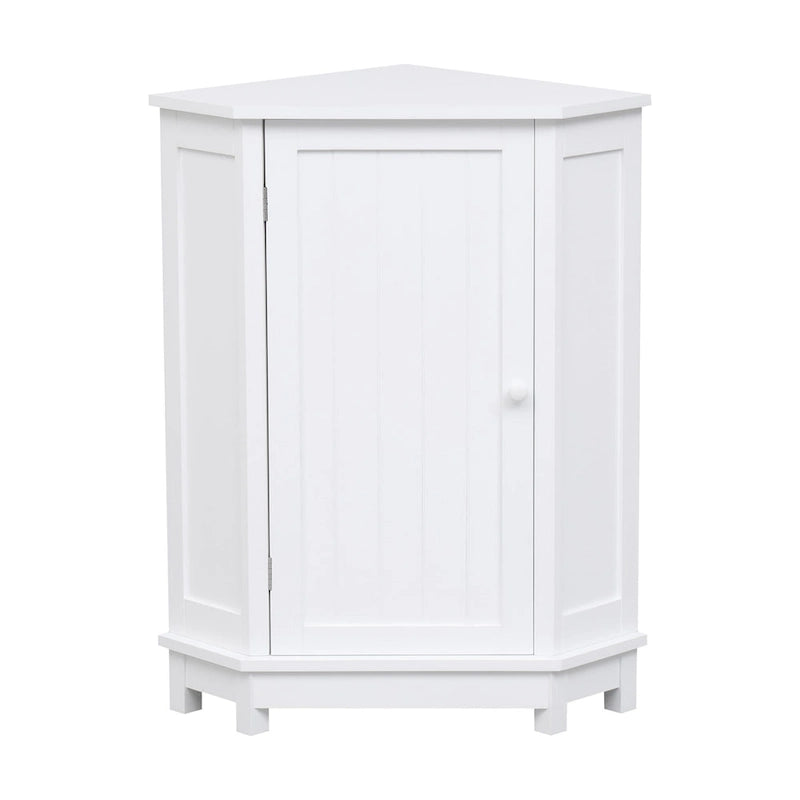 Bathroom MDF Cabinet Triangle Corner Storage Cabinet with Adjustable Shelf