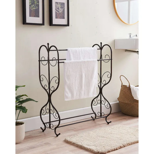 Free Standing Towel Rack, Pewter