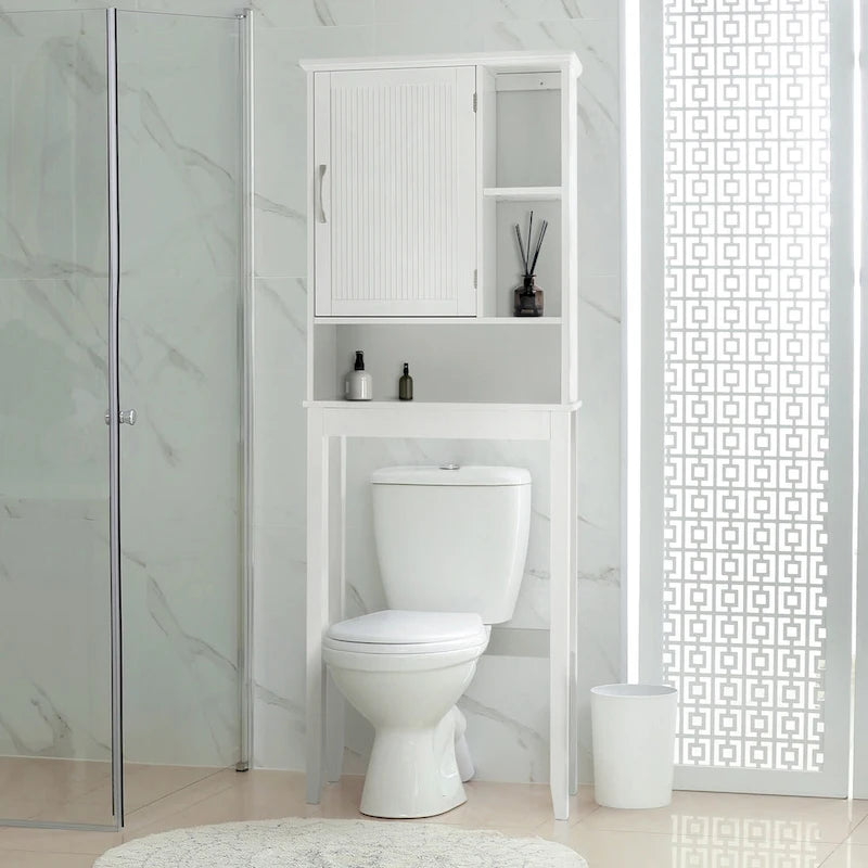 Teamson Home Newport Over-the-Toilet Cabinet, White