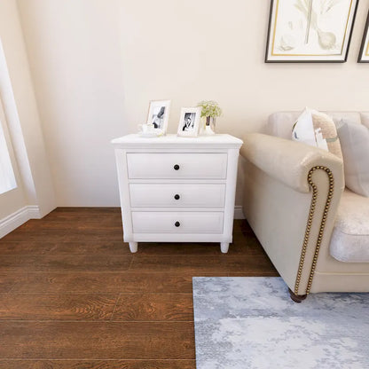 3-Drawer Nightstand Storage Wood Cabinet