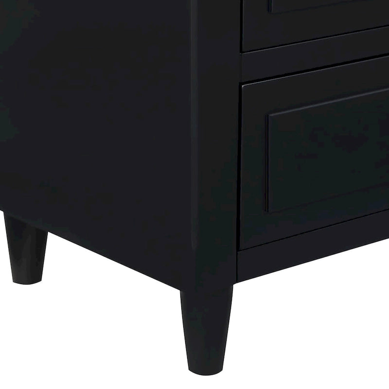 3-Drawer Nightstand Storage Wood Cabinet