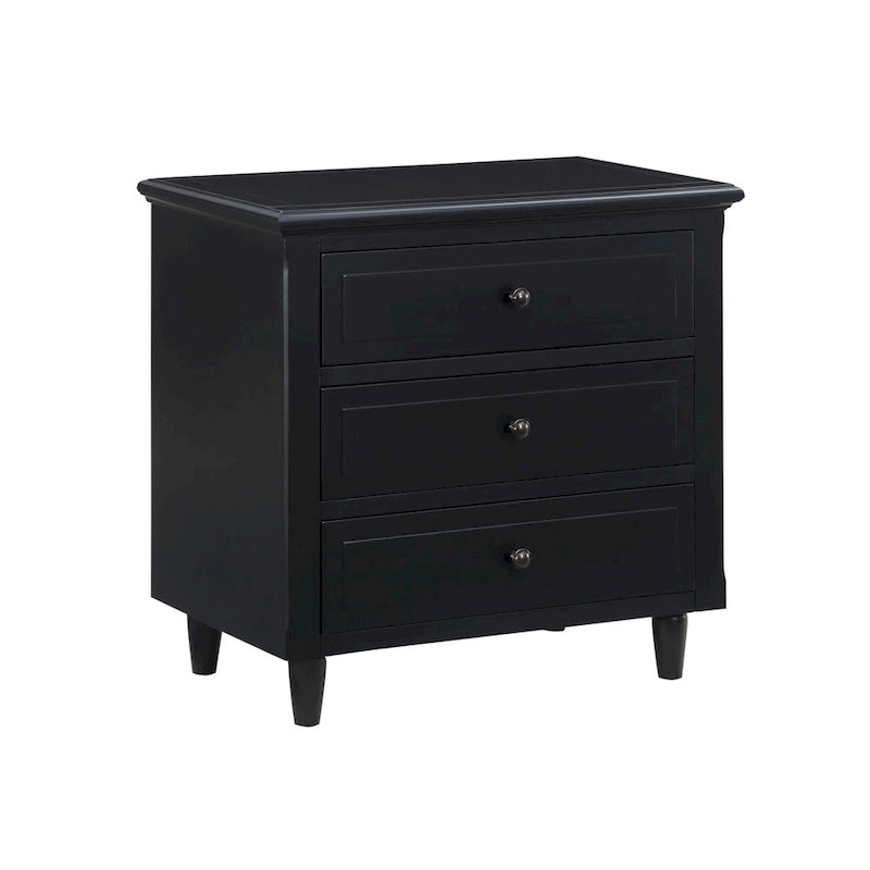 3-Drawer Nightstand Storage Wood Cabinet