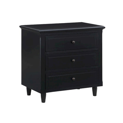 3-Drawer Nightstand Storage Wood Cabinet
