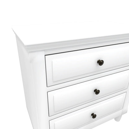 3-Drawer Nightstand Storage Wood Cabinet
