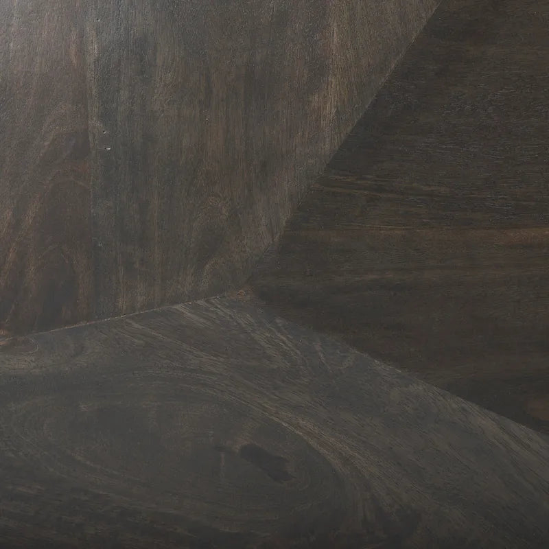 Darwin Brown Solid Wood Gold Metal Base 4 Cabinet Door Sideboard - 80.1L x 17.3W x 29.9H