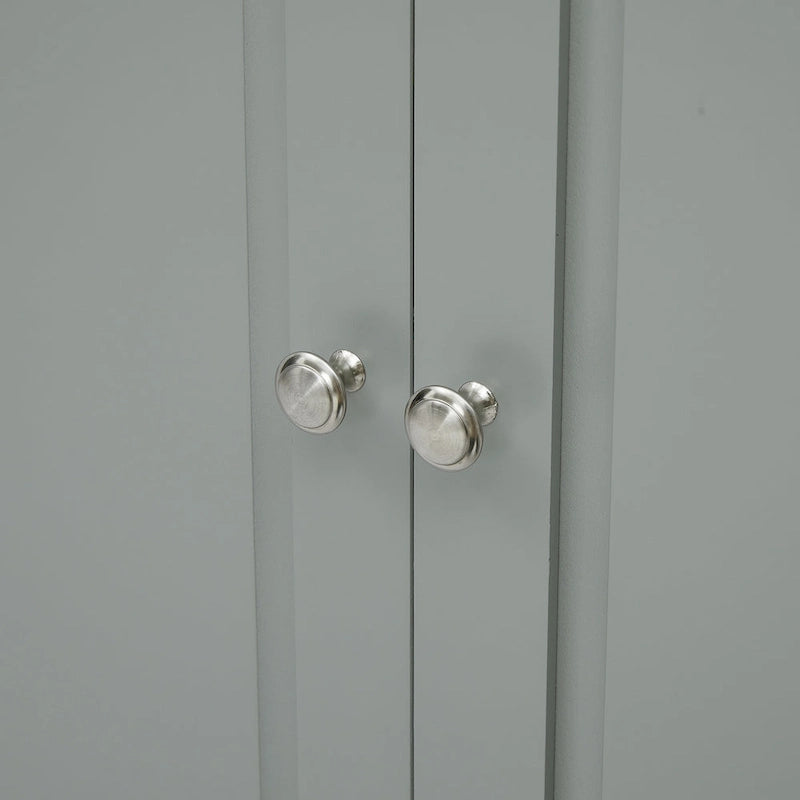 Tall Storage Cabinet with Two Drawers - N/A