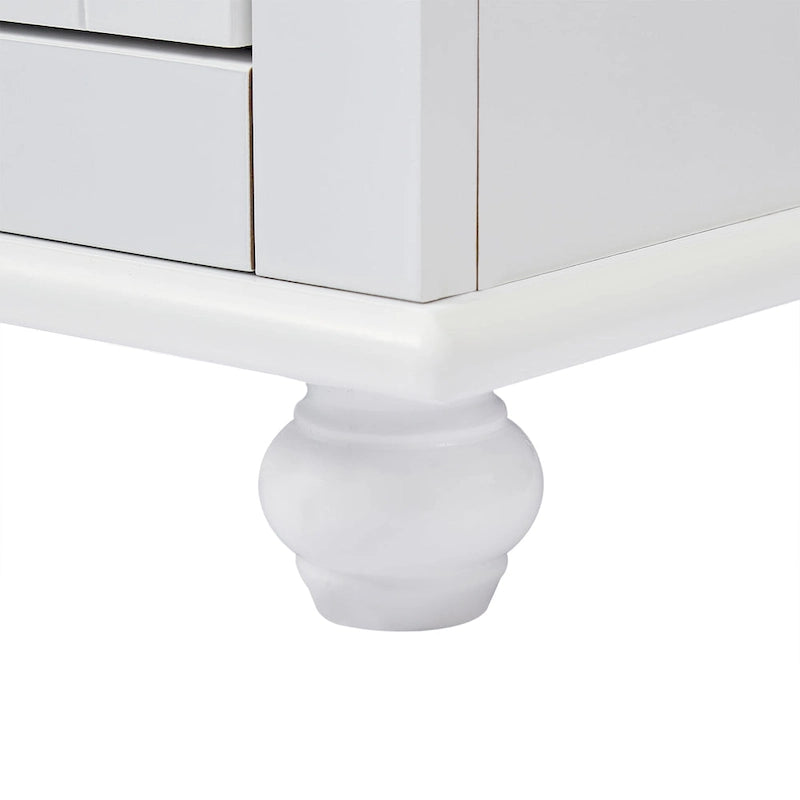 Tall Storage Cabinet with Two Drawers - N/A