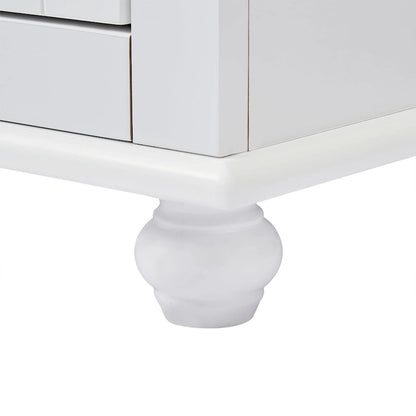 Tall Storage Cabinet with Two Drawers - N/A