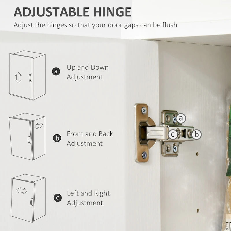 HOMCOM 72 Kitchen Buffet with Hutch, Freestanding Pantry Cupboard with Utility Drawer, 2 Door Cabinets and Countertop, Brown