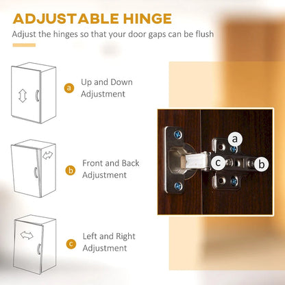 HOMCOM 72 Kitchen Buffet with Hutch, Freestanding Pantry Cupboard with Utility Drawer, 2 Door Cabinets and Countertop, Brown