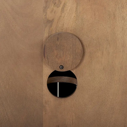 Grier Medium Brown Solid Wood w/ Cane Doors Accent Cabinet