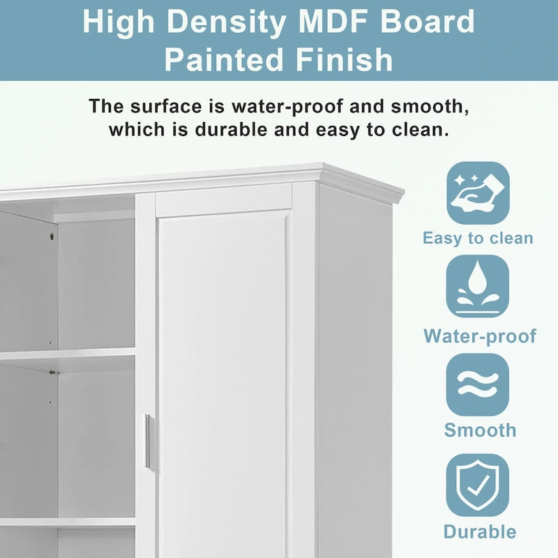 Bathroom Storage Cabinet with Two Doors Two Drawers