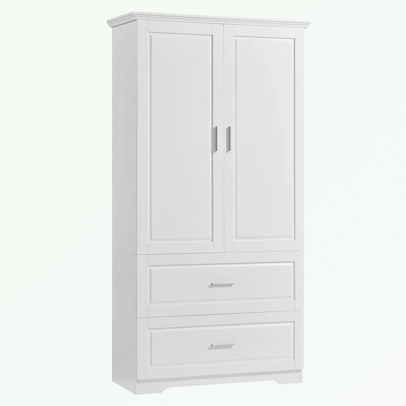 Bathroom Storage Cabinet with Two Doors Two Drawers