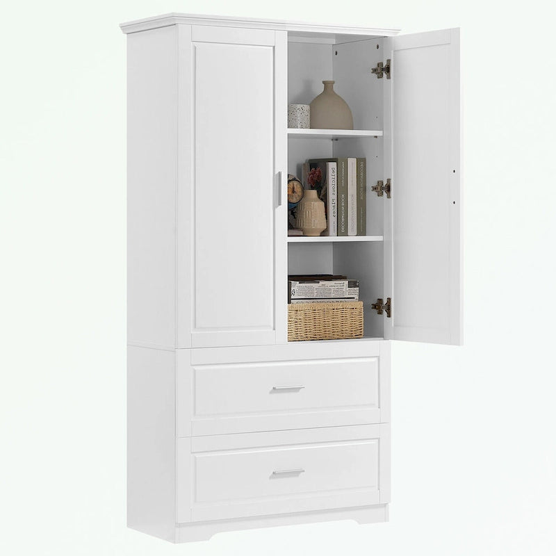 Bathroom Storage Cabinet with Two Doors Two Drawers