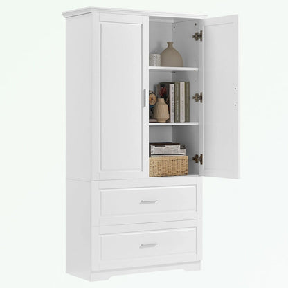 Bathroom Storage Cabinet with Two Doors Two Drawers