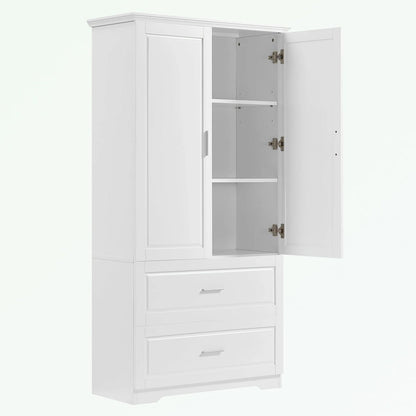 Bathroom Storage Cabinet with Two Doors Two Drawers