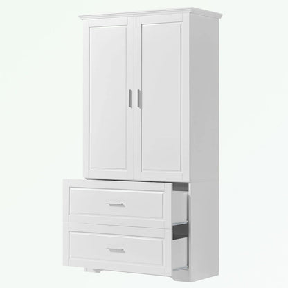 Bathroom Storage Cabinet with Two Doors Two Drawers