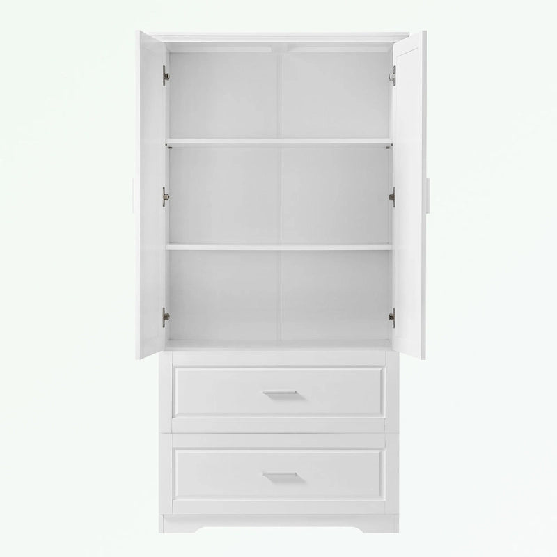 Bathroom Storage Cabinet with Two Doors Two Drawers