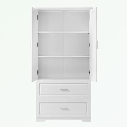 Bathroom Storage Cabinet with Two Doors Two Drawers