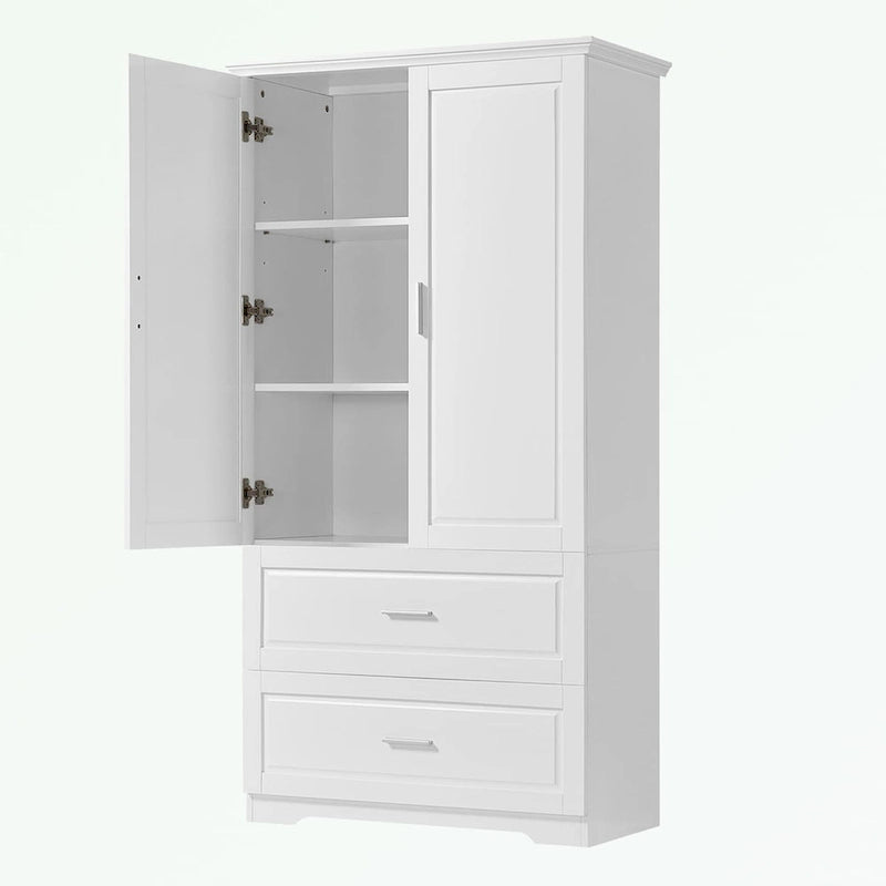 Bathroom Storage Cabinet with Two Doors Two Drawers