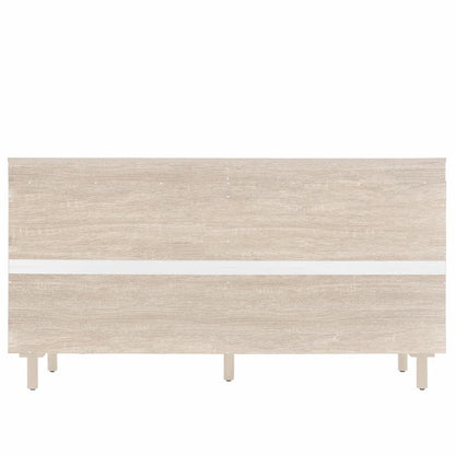 4 Door Rattan Storage Cabinet with Adjustable Shelves