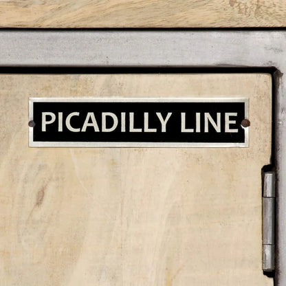 vidaXL Sideboard Solid Mango Wood and Steel 25.6x13x29.9