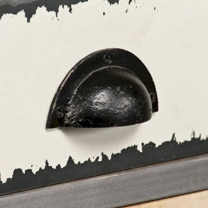 vidaXL Sideboard Solid Mango Wood and Steel 25.6x13x29.9