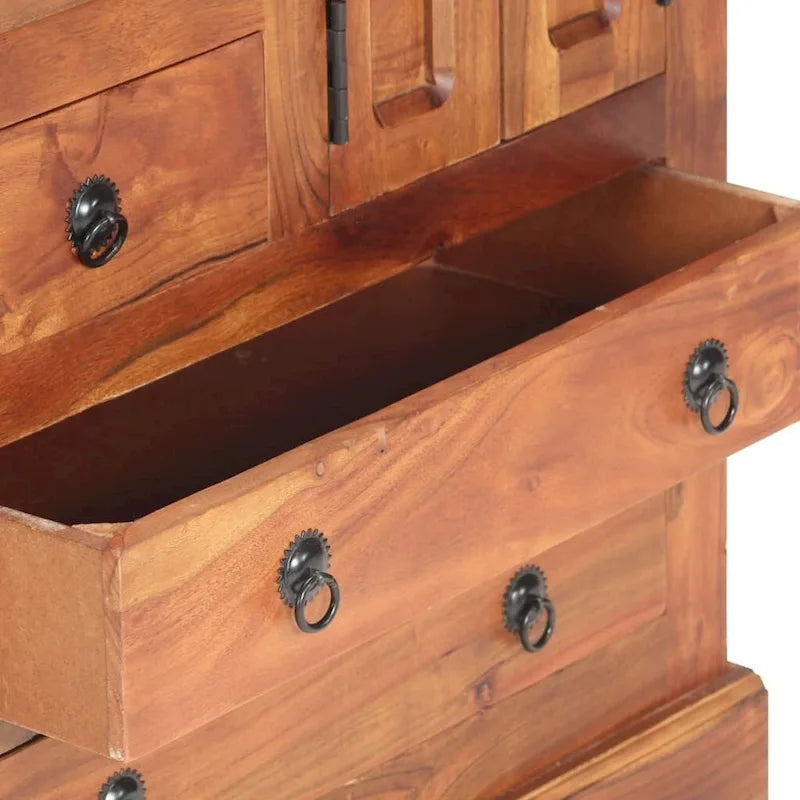 vidaXL Sideboard 24.4x11.8x29.5 Solid Acacia Wood