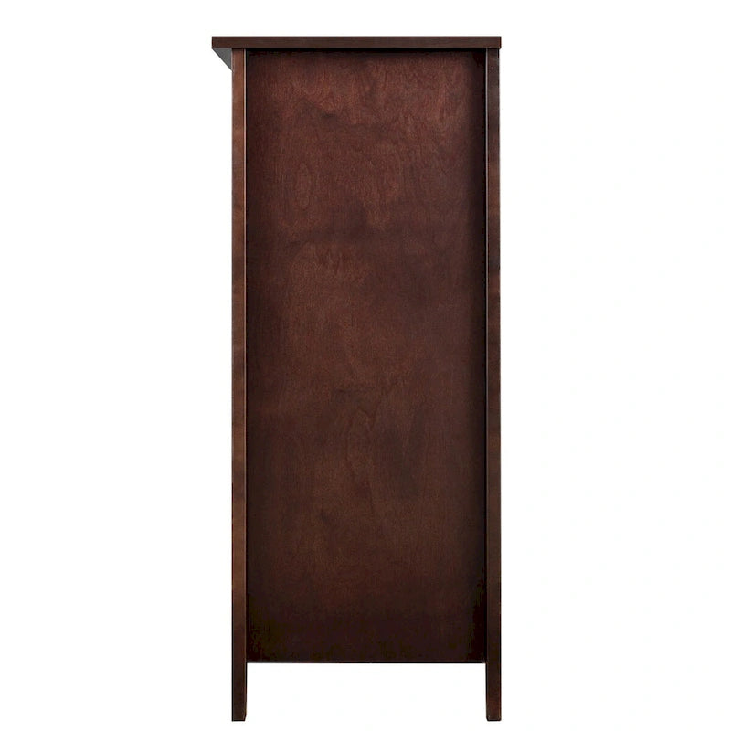 Modern 43-in Storage Solid Wood Retro Round Handle Side Cabinet with 6-Drawer