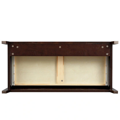 Modern 43-in Storage Solid Wood Retro Round Handle Side Cabinet with 6-Drawer