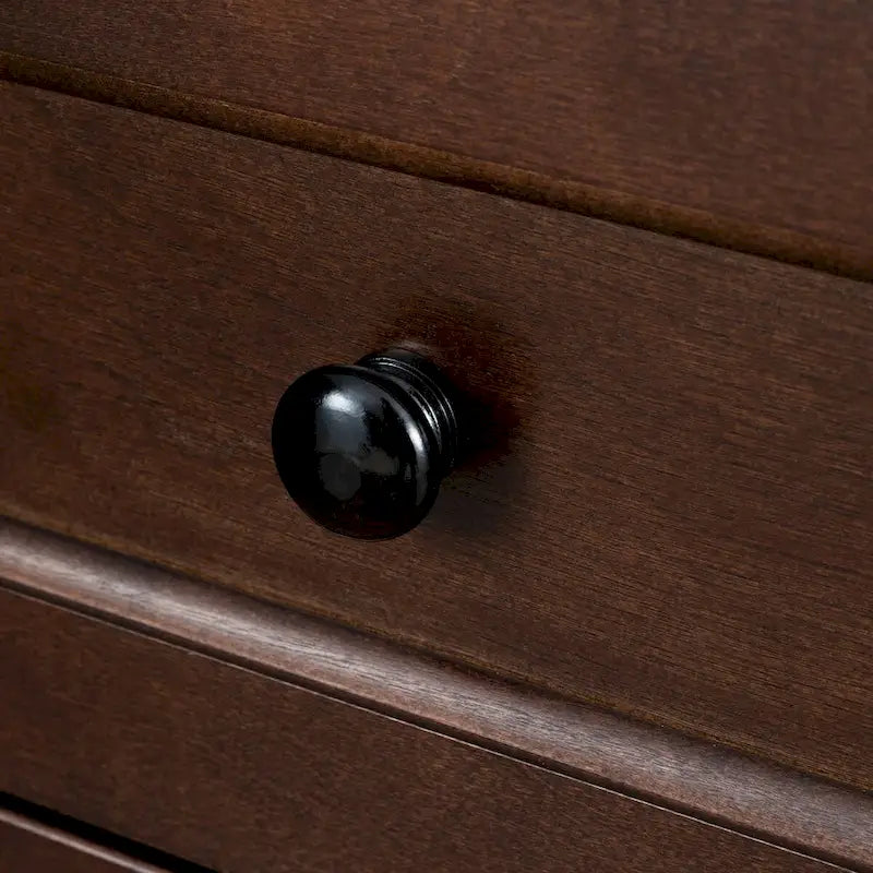 Modern 43-in Storage Solid Wood Retro Round Handle Side Cabinet with 6-Drawer