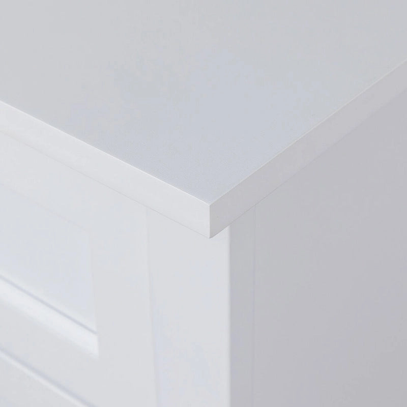 Modern 43-in Storage Solid Wood Retro Round Handle Side Cabinet with 6-Drawer