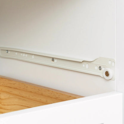 Modern 43-in Storage Solid Wood Retro Round Handle Side Cabinet with 6-Drawer