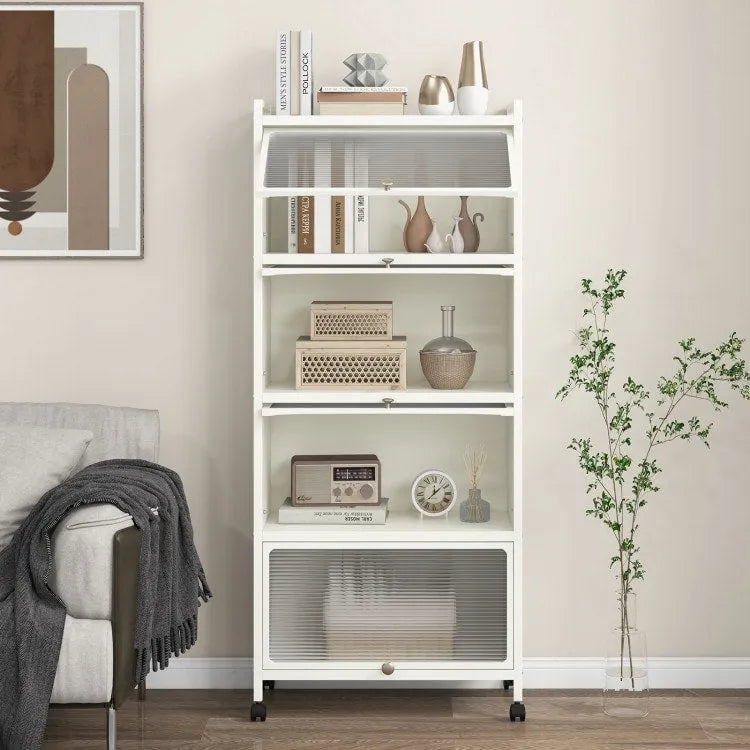 5-Tier Kitchen Baker's Rack with Flip-up PC Doors - 23.5 x 12.5 x 60.5 (L x W x H)