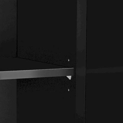 3 Door Mirrored Buffet Cabinet with Silver Handle - N/A