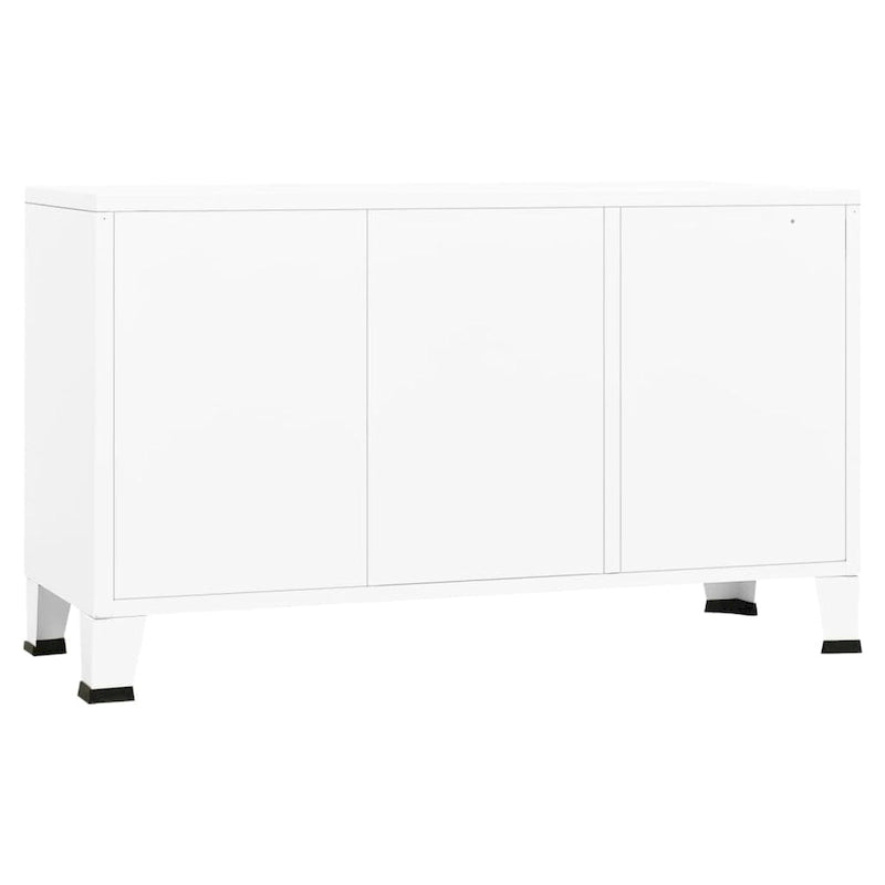 vidaXL Sideboard Industrial Storage Cabinet for Living Room Metal and Glass - 41.3 x 13.8 x 24.4