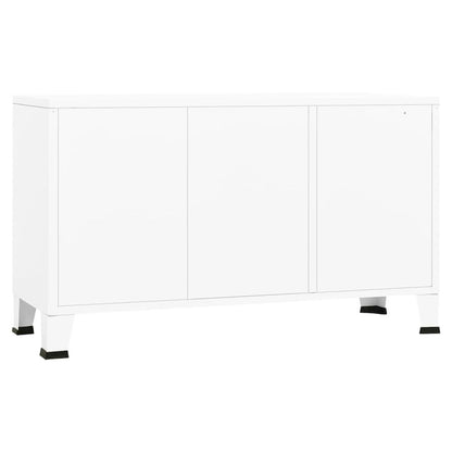 vidaXL Sideboard Industrial Storage Cabinet for Living Room Metal and Glass - 41.3 x 13.8 x 24.4