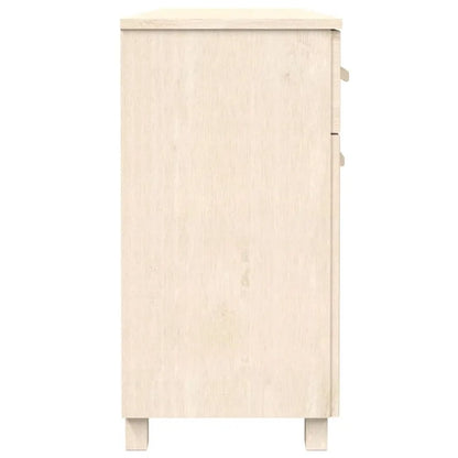 vidaXL Sideboard Bar Buffet Console Cabinet with Drawers HAMAR Solid Wood Pine - 44.5 x 15.7 x 31.5