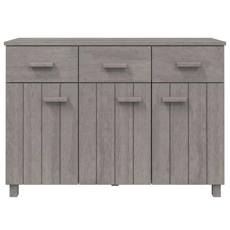 vidaXL Sideboard Bar Buffet Console Cabinet with Drawers HAMAR Solid Wood Pine - 44.5 x 15.7 x 31.5