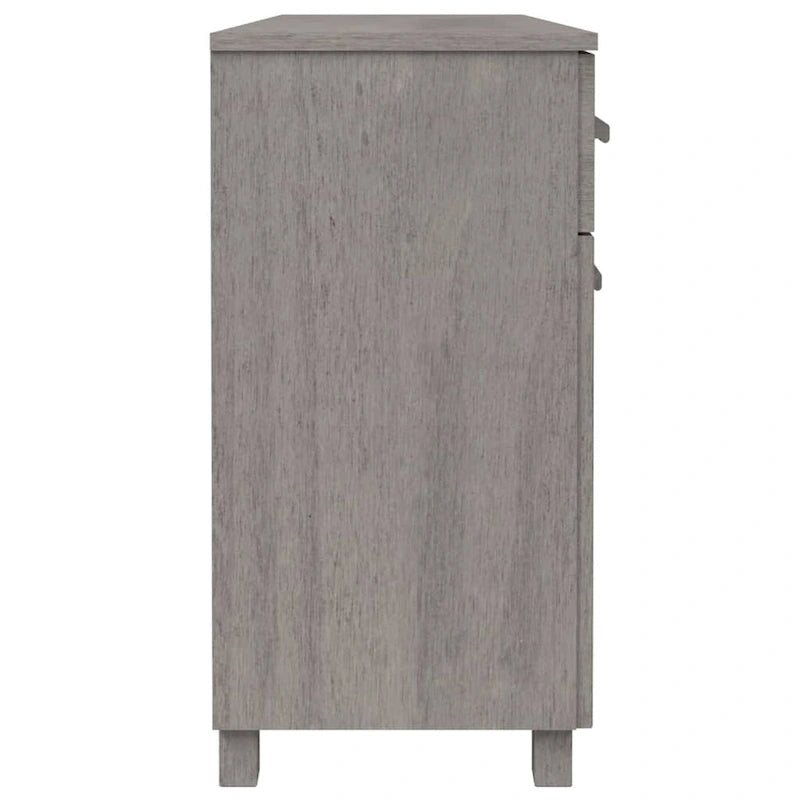vidaXL Sideboard Bar Buffet Console Cabinet with Drawers HAMAR Solid Wood Pine - 44.5 x 15.7 x 31.5