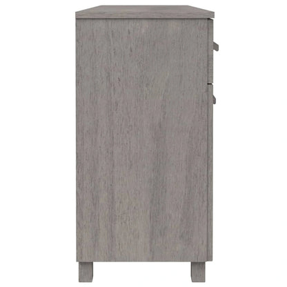 vidaXL Sideboard Bar Buffet Console Cabinet with Drawers HAMAR Solid Wood Pine - 44.5 x 15.7 x 31.5