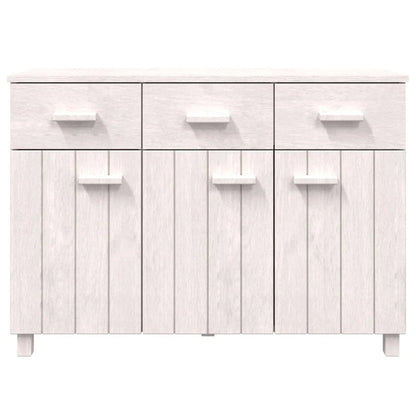 vidaXL Sideboard Bar Buffet Console Cabinet with Drawers HAMAR Solid Wood Pine - 44.5 x 15.7 x 31.5