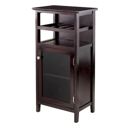 Alta Wine Cabinet, Espresso - 19.13 x 12.72 x 37.48 inches