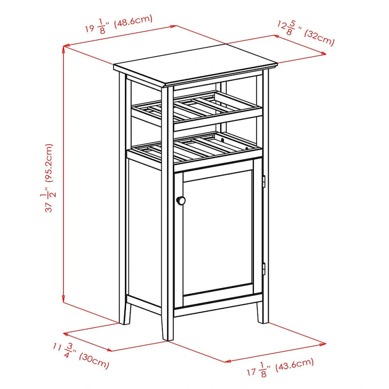 Alta Wine Cabinet, Espresso - 19.13 x 12.72 x 37.48 inches