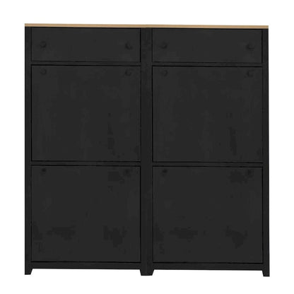 Merax Wood Grain Pattern Top Shoe Storage Solution with Adjustable Panel