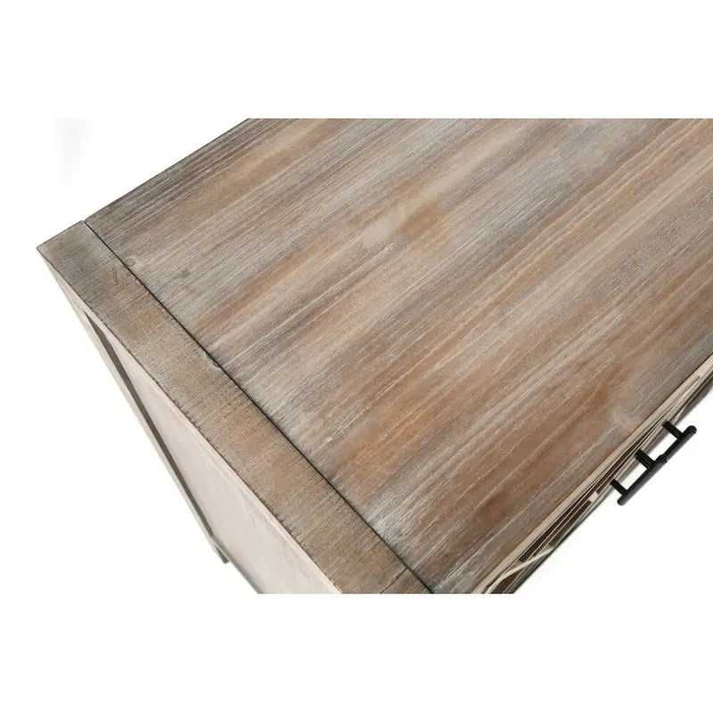 59.8in Vintage 4 Door Wooden Sideboard Living Room Entryway Cabinet