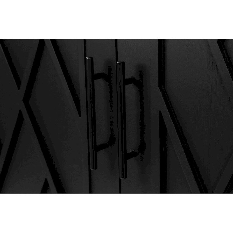 59.8in Vintage 4 Door Wooden Sideboard Living Room Entryway Cabinet