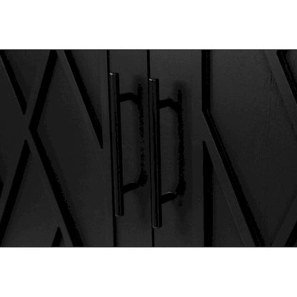 59.8in Vintage 4 Door Wooden Sideboard Living Room Entryway Cabinet